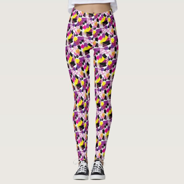 Retro 80's Aesthetic Leggings (Front)