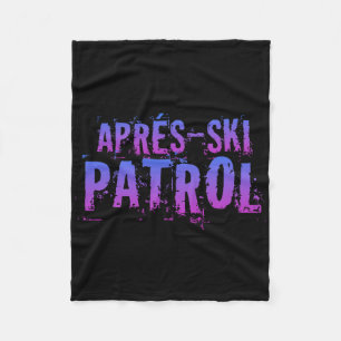 Retro 80s Apres Ski Patrol Vintage _1 Fleece Blanket