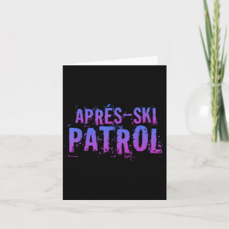 Retro 80s Apres Ski Patrol Vintage  Card