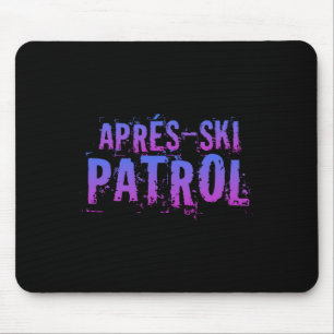 Retro 80s Apres Ski Patrol Vintage  Mouse Pad