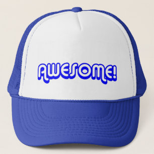Retro 80s Awesome! Blue Trucker Hat