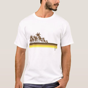Retro 80s Brown/Gold Palms T-Shirt
