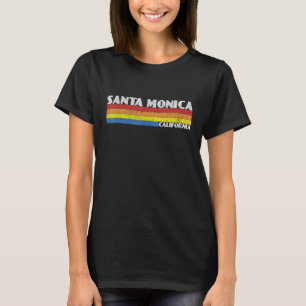 Retro 80s California CA Souvenir Santa Monica T-Shirt