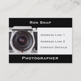Retro 80s Camera Photographers Business Card