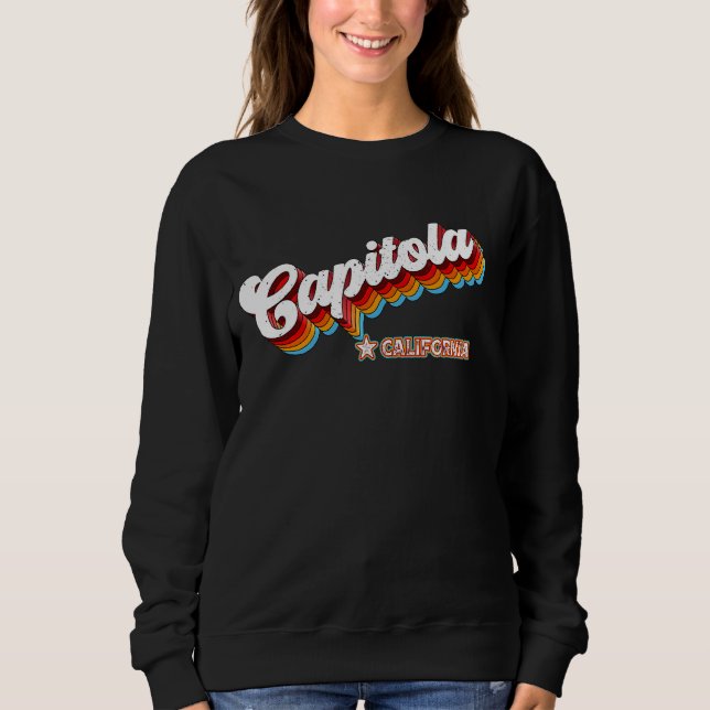 Retro 80s Capitola California Ca Sweatshirt (Front)
