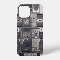Retro 80s Cassette Recorders Pattern.