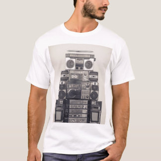 Retro 80s Cassette Recorders Pattern. T-Shirt