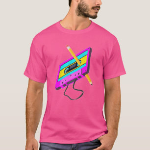 Retro 80s Cassette Tape Pencil Throwback Music Mix T-Shirt