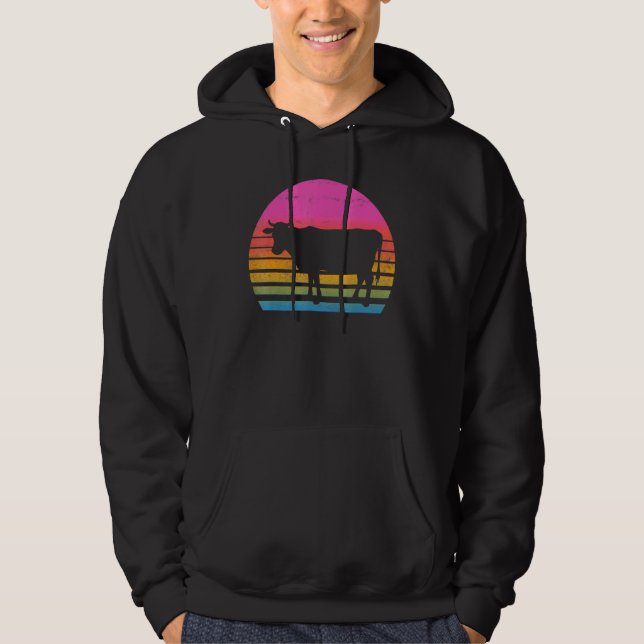 Retro 80s Cow Hoodie (Front)