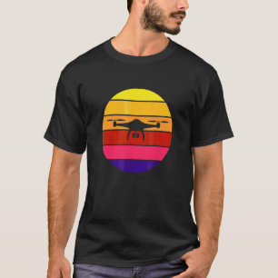 Retro 80s Drone Sunset T-Shirt