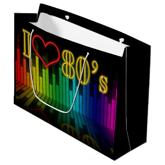 Retro 80's Equalizer Party Large Gift Bag
