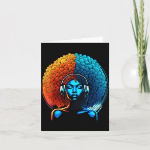 Retro 80s Funk Afro Girl Disco Soul African Americ Card
