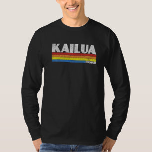 Retro 80s Hawaii HI Souvenir Kailua   T-Shirt