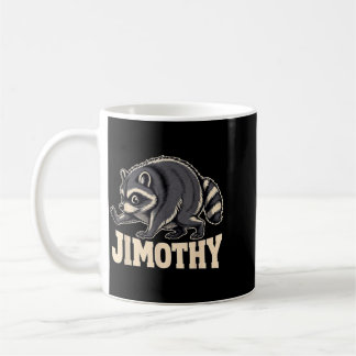 Retro 80s Jimothy Racoon Design Coffee Mug