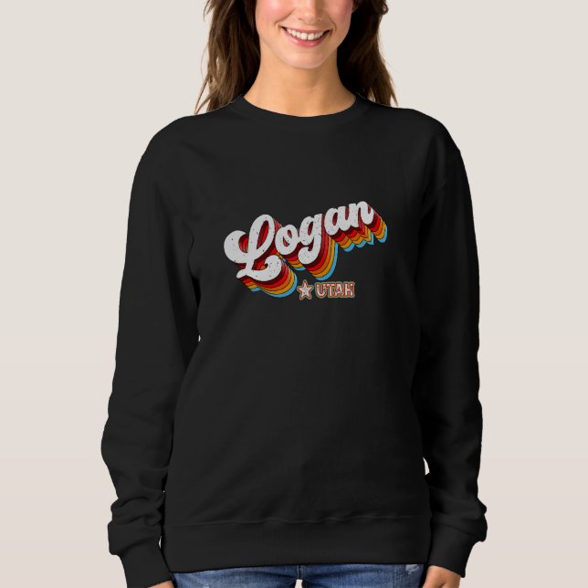 Retro 80s Logan Utah Ut Sweatshirt (Front)
