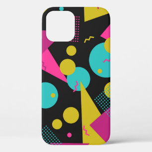 Retro 80s Memphis Geometric Design iPhone 12 Case