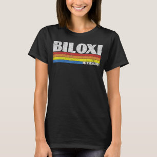 Retro 80s Mississippi MS Souvenir Biloxi T-Shirt