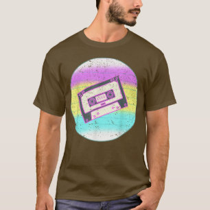 Retro 80s Music Cassette Synthwave Art Vaporwave M T-Shirt