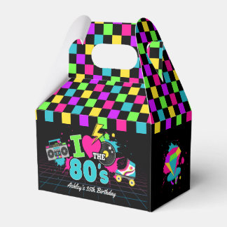 Retro 80s Neon Birthday Favour Boxes