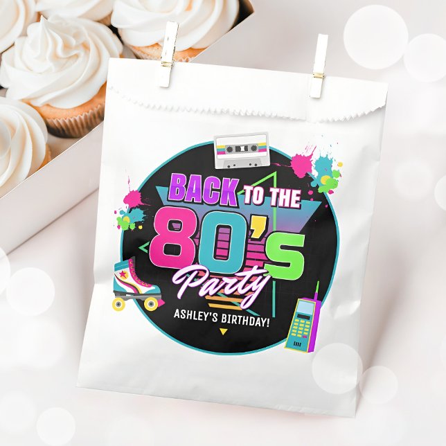 Retro 80's Neon Birthday Party Favour Bags (Creator Uploaded)