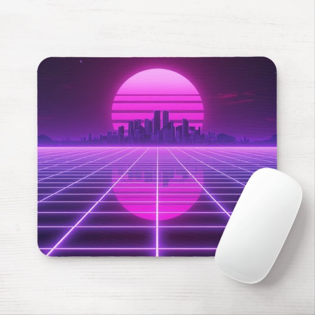 Retro 80s Neon Gel Mousepad (With Mouse)