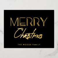 Retro 80s Neon lights Merry Christmas