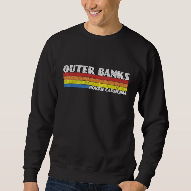 Retro 80s North Carolina NC Souvenir Outer Banks Sweatshirt (Front)