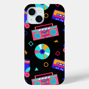 Retro 80s Pattern iPhone 15 Case