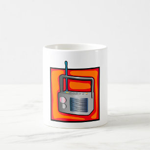 Retro 80s Pop Art Radio Vibrant Vintage Coffee Mug