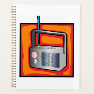 Retro 80s Pop Art Radio Vibrant Vintage Planner
