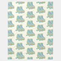 Retro 80s Roller Skates Pattern Pastel Skater 90s
