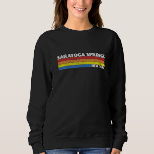 Retro 80s Saratoga Springs New York NY Souvenir   Sweatshirt