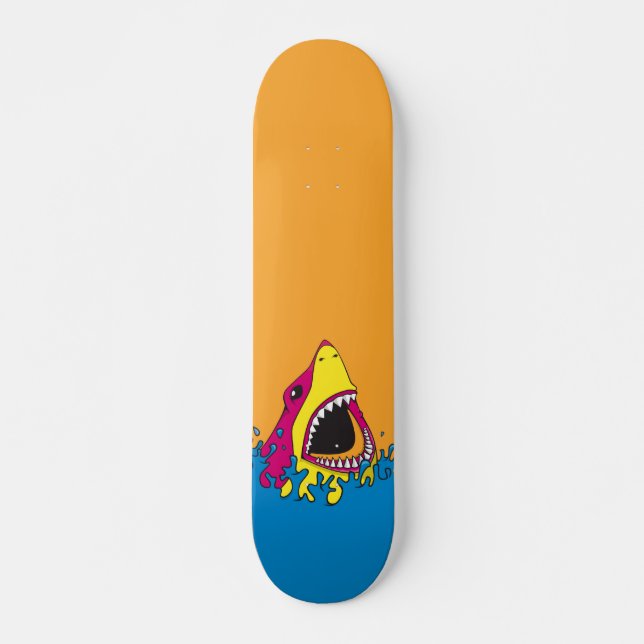 Retro 80's Shark Week Skateboard (Front)