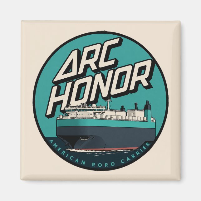 Retro 80's Skate Shop Logo Magnet (Front)
