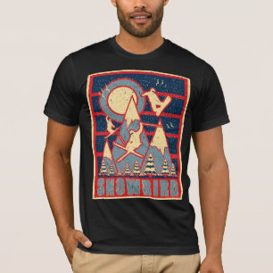 Retro 80s Snowbird Mountain Ski Adventure T-Shirt