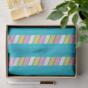 Retro 80s Stripes Tissue Paper
