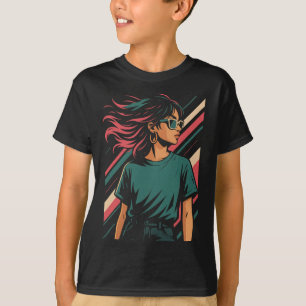Retro 80s Stylish Woman Graphic Tee   Vintage Aest