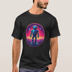 Retro 80s Synthwave Robot Design Vintage 80s Art T-Shirt