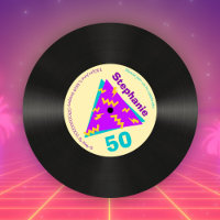 Retro 80s Themed 50th Birthday Party Faux Record
