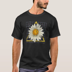 Retro 80s Vaporwave Botanical Garden Flower Daisy T-Shirt