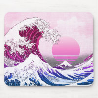 Retro 80s Vaporwave Great Wave