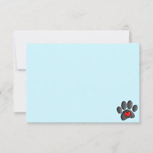 Retro 80s Video Game 8 Bit Art Dog Paw Custom Card
