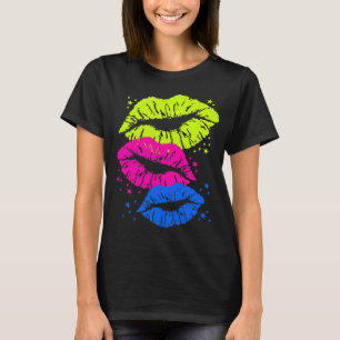 Retro 80s Vintage Lips & Stars Kisses T-Shirt