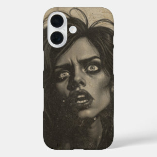 Retro 80's woman looking disgusted iPhone 16 case