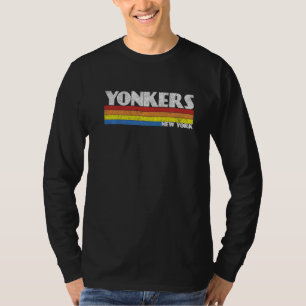 Retro 80s Yonkers New York NY Souvenir   T-Shirt