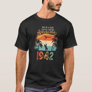 Retro 80th Birthday Shirt Vintage 1942 80 Years Ol