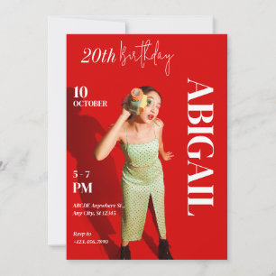 Retro 90’s Fashion Magazine Cover birthday Invitation