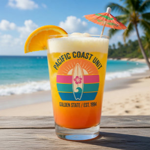 Retro 90s Beach Apparel - Pacific Coast  Glass