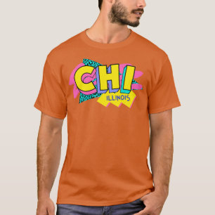 Retro 90s Chicago CHI Rad Memphis Style 90s Vibes T-Shirt