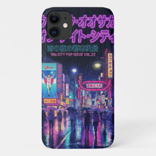 Retro 90s City Pop Night: Neon Tokyo & Osaka Rain  Case-Mate iPhone Case